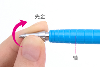 将先金逆时针方向转动，并从轴中取出｡