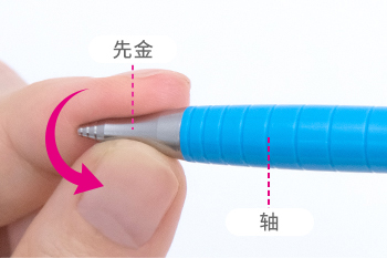 顺时针转动先金, 将其装到轴上｡